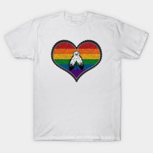 Elegant Two-Spirited Pride Decorative Heart in Pride Flag Colors T-Shirt